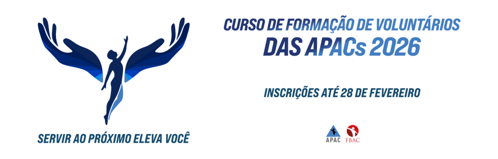 Programa de voluntariado nas APACs abre inscrições em todo o Brasil